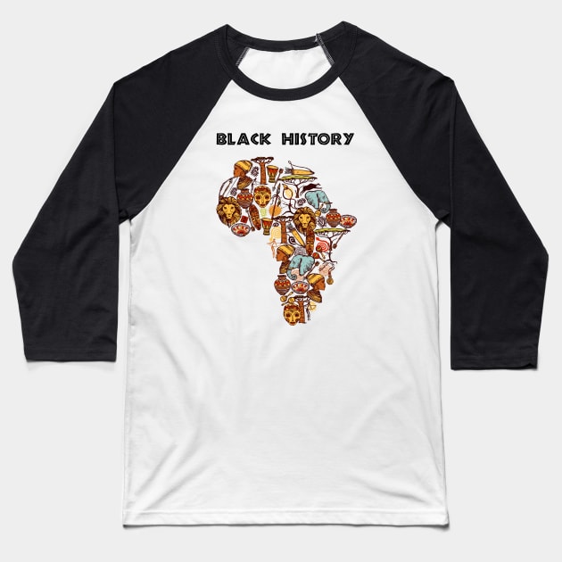 black history month african american Baseball T-Shirt by AwesomeDesignArt